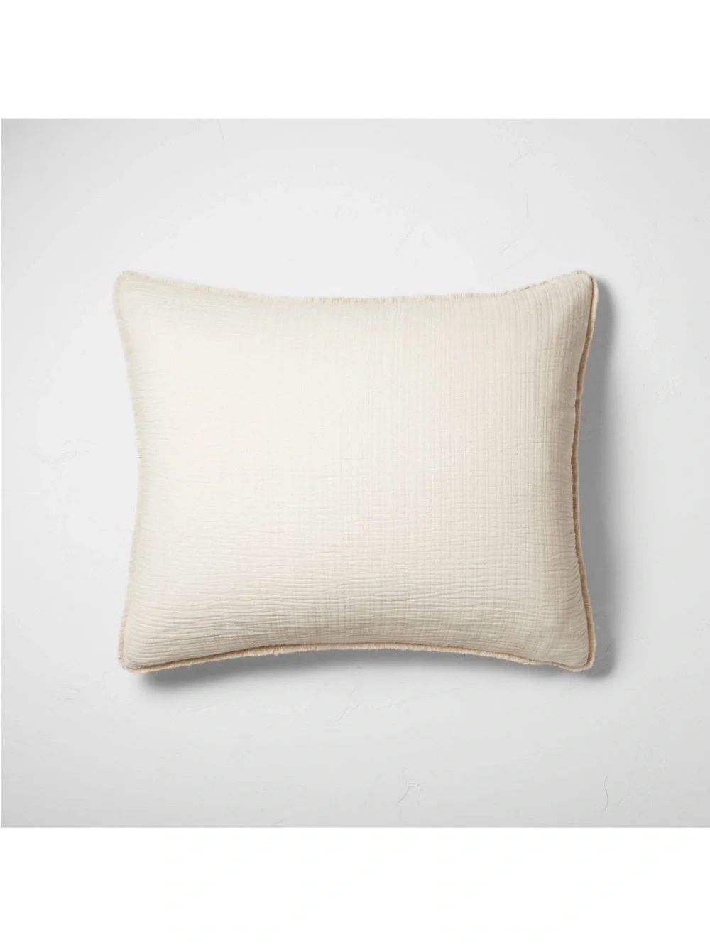 NWT King/ California King Textured Chambray Comforter & Sham Set Natural - Casal